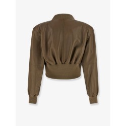 Crop Fit leather jacket