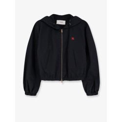 Nylon and cotton windbreaker jacket