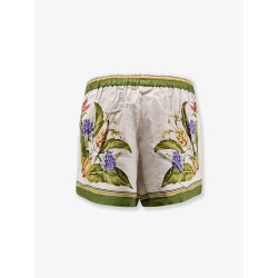 Tropical Scarf linen and viscose shorts