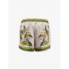Tropical Scarf linen and viscose shorts