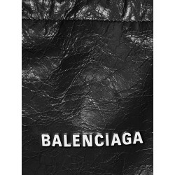 Leather Shopper Phone Holder with lettering logo on the front