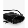 Leather Shopper Phone Holder with lettering logo on the front