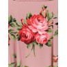 Long silk dress with Bouquet Rose print