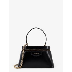 Vanity Antigona leather handbag with lettering logo on the front