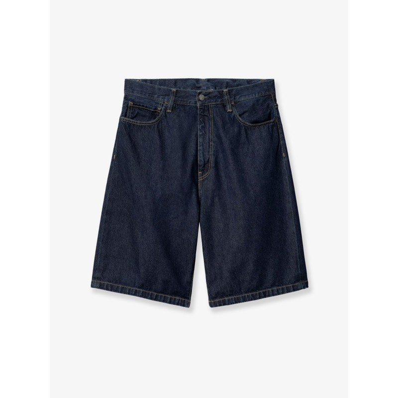 Landon denim Bermuda shorts with logo patch