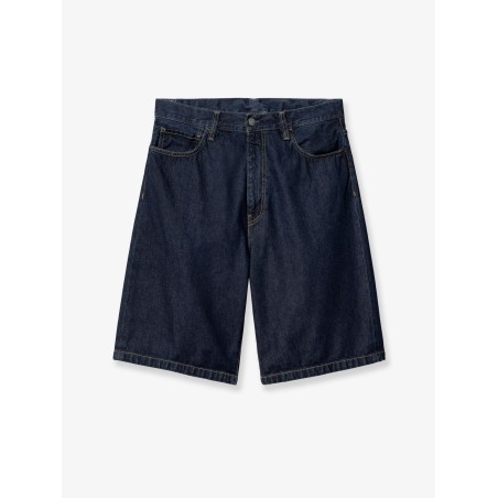 Landon denim Bermuda shorts with logo patch