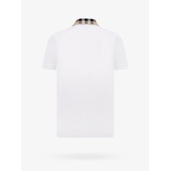 Cotton polo shirt with Check collar detail