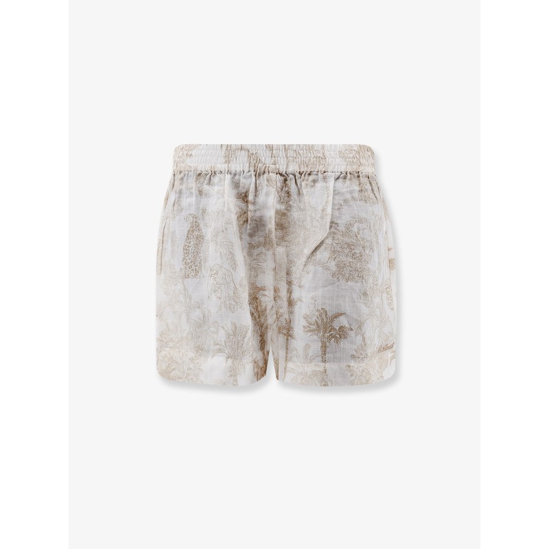 Maeve ramie shorts with floral motif
