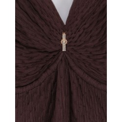 Red Carpet long dress with rhinestones detail