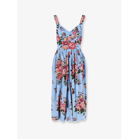 Cotton dress with Bouquet Flowers print