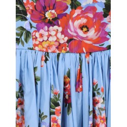 Cotton dress with Bouquet Flowers print