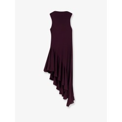 Long asymmetrical viscose dress