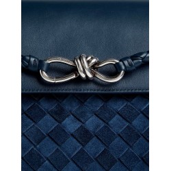 Andiamo Messenger suede crossbody bag with Intrecciato motif