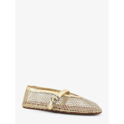 Ballet Flats glitter mesh and leather ballerinas