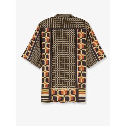 Viscose shirt with geometric pattern