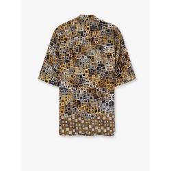 Viscose shirt with geometric pattern