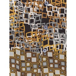 Viscose shirt with geometric pattern