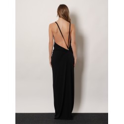 Stretch fabric long dress