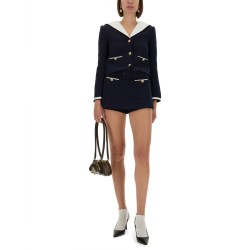 BOUCLE JACKET WITH CONTRASTING NECKLINE