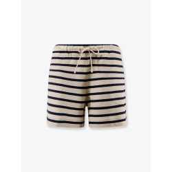 Cotton shorts with striped pattern