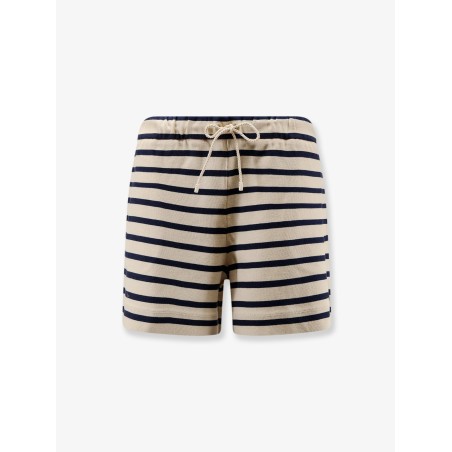 Cotton shorts with striped pattern