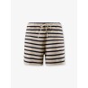 Cotton shorts with striped pattern