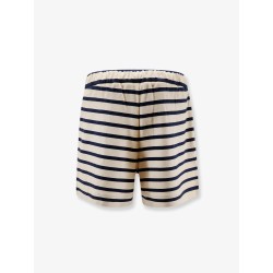 Cotton shorts with striped pattern