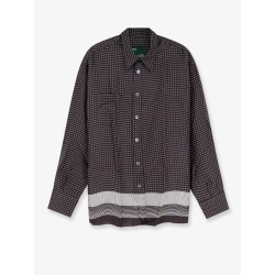 Viscose shirt with geometric pattern