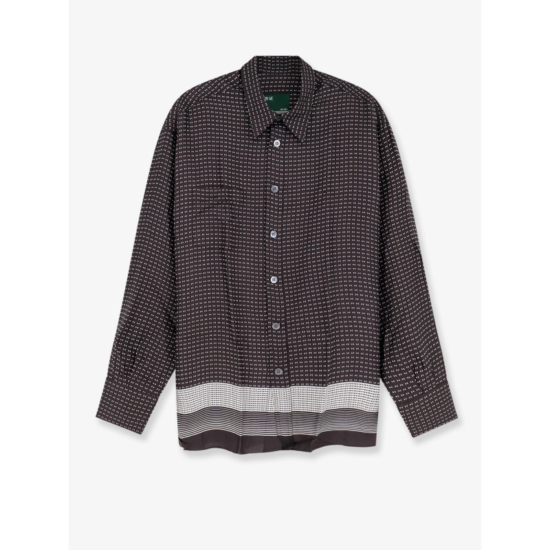 Viscose shirt with geometric pattern