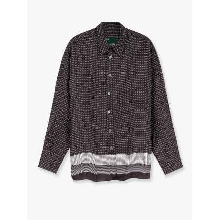 Viscose shirt with geometric pattern