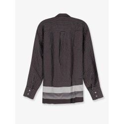 Viscose shirt with geometric pattern