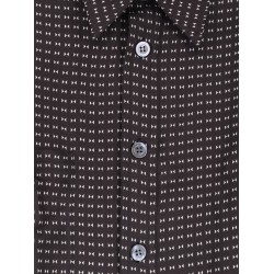 Viscose shirt with geometric pattern