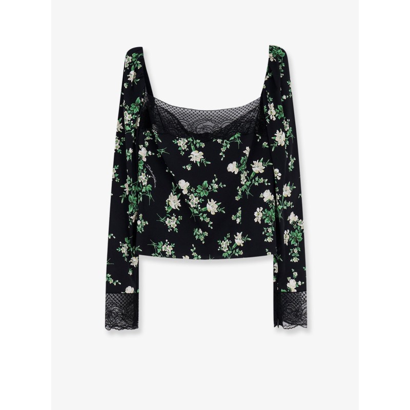 Silk top with floral print