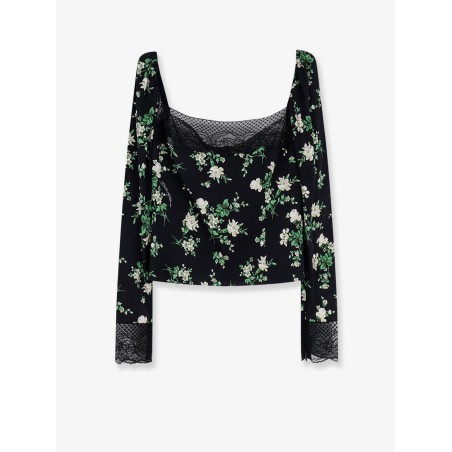 Silk top with floral print