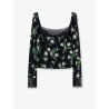 Silk top with floral print