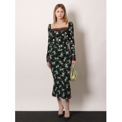 Silk top with floral print