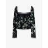 Silk top with floral print