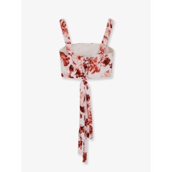 Cotton and linen blend top