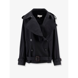 Cotton blend mini trench