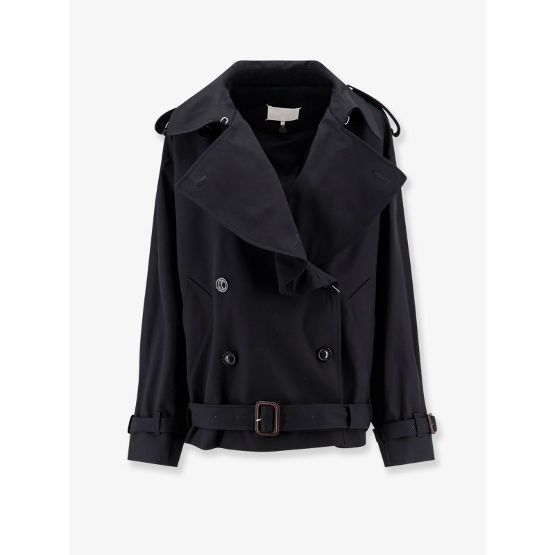 Cotton blend mini trench