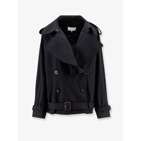 Cotton blend mini trench