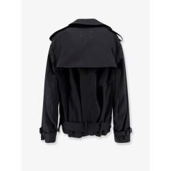 Cotton blend mini trench