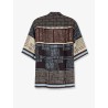 Viscose shirt with geometric pattern