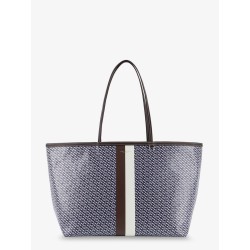 The Racer Tote shoulder bag in coated canvas with all-over logo