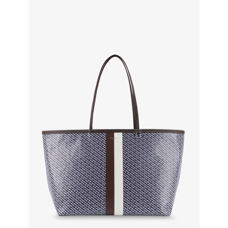The Racer Tote shoulder bag in coated canvas with all-over logo