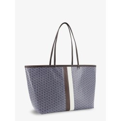The Racer Tote shoulder bag in coated canvas with all-over logo