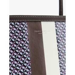 The Racer Tote shoulder bag in coated canvas with all-over logo