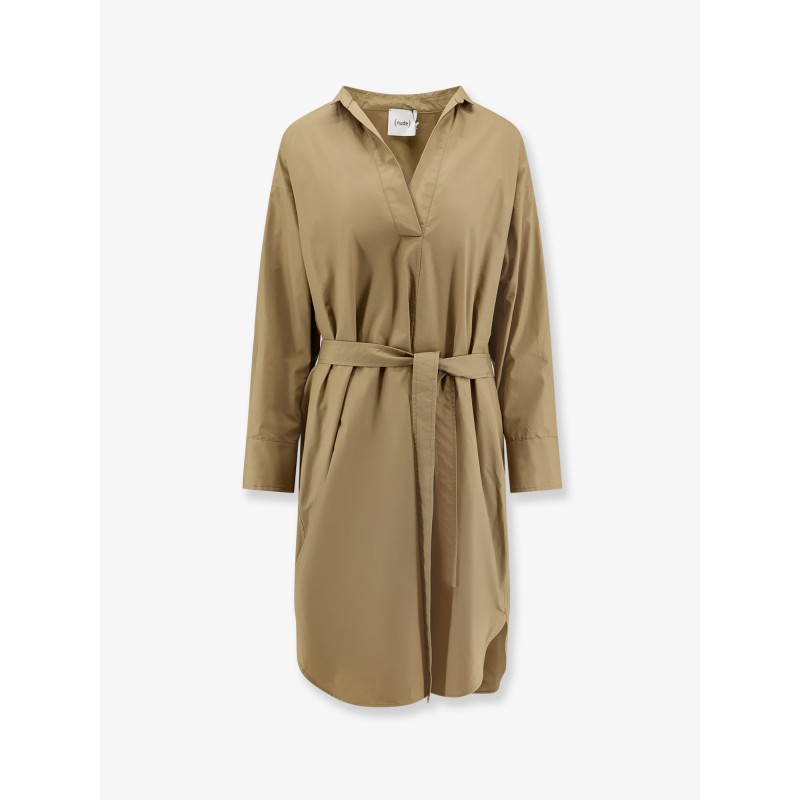 Cotton dress with belt