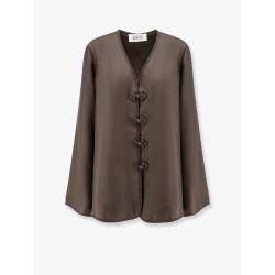 Mandarin Closure Silk Top