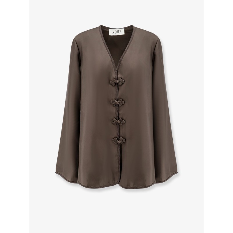 Mandarin Closure Silk Top